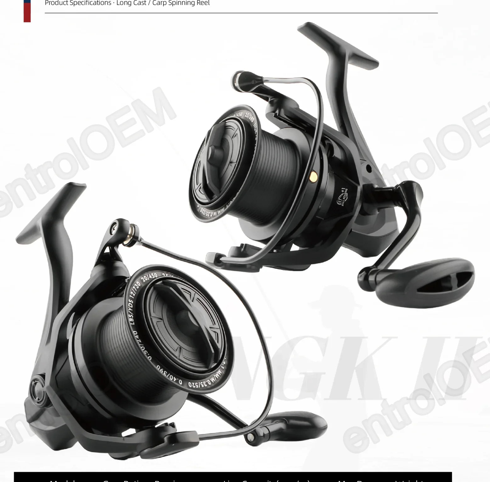 NGK2 series long cast spinning reel — existing model
