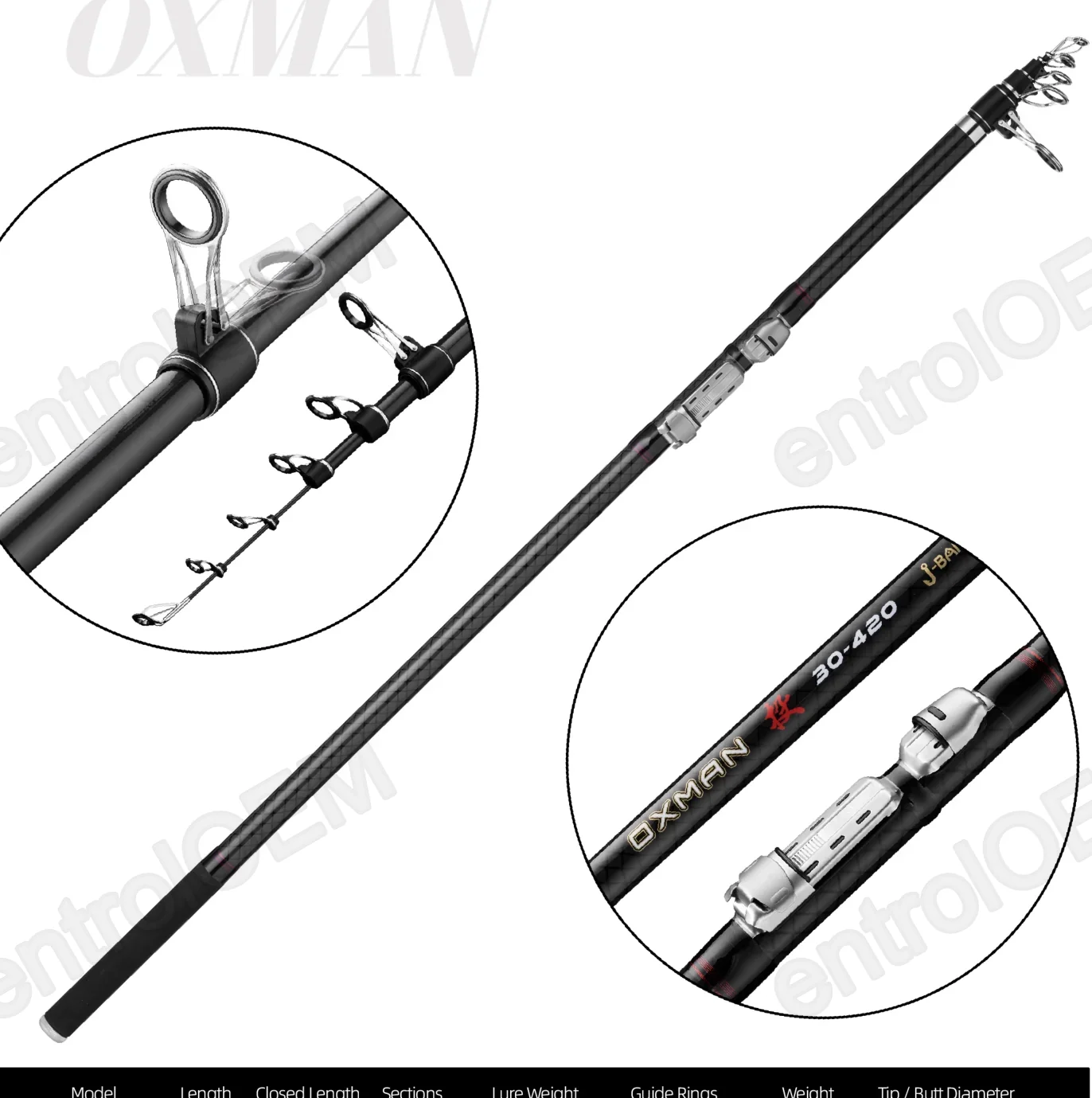 OXT series lure rod — existing model