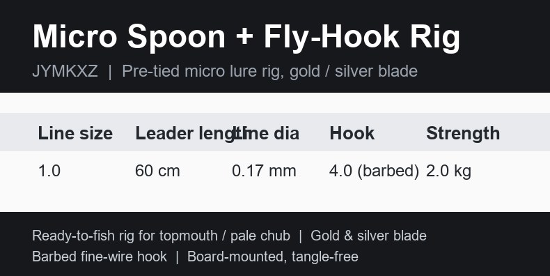 Micro Spoon + Fly-Hook Rig detail view 1