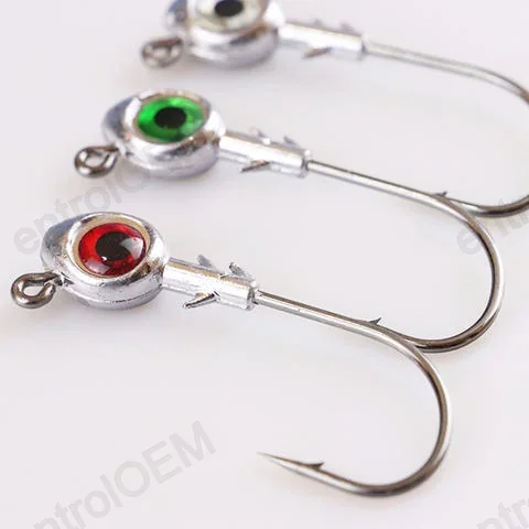 WC02 5g 7g 10g 14g 3D Fish Eyes Unpainted Crappie Jig Steel Alloy Sharp Jig Head Bass Saltwater Fishing Hook