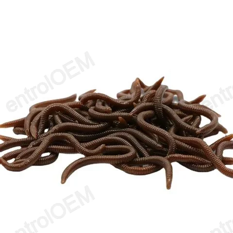 Fishing Lure Worm Soft Silicone 7cm 9cm 10pcs/dag Muti-method Fishing Worm Bait Bass Lure Earthworm Fishing Bait