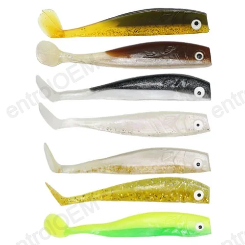 SM02 PVC Artificial Soft Bait T Tail Fishing Lure 8cm 4pcs/bag Multi-method for River & Lake Lightgame