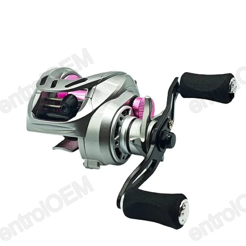 7.2:1 Stainless Steel Baitcasting Reel with Left Hand Design for Saltwater Stream & River Fishing