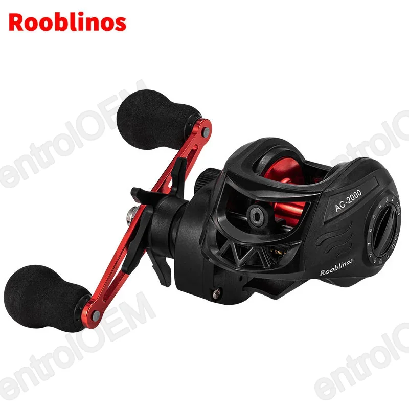 AC-2000 Left Hand 7.2:1 High-Speed Baitcasting Reel-8kg Max Drag Ultralight Saltwater Reel Lure Fishing River Lake Stream