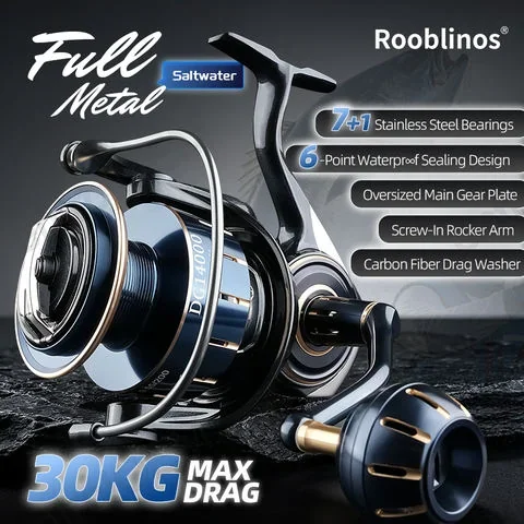 Entrol DG 4.7:1 7+1BB Sea Saltwater Spinning Reel Sea Fishing Carrete De Pesca Reels for Trolling Slow Jigging Reel