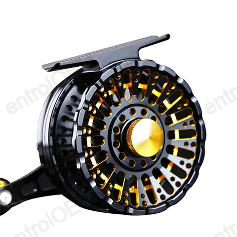 Fly Fishing Reel Saltwater Lightweight Aluminium Slow Descent Freshwater and Saltwater Fishing Reel