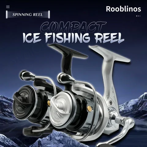 AX800 AMG800 Ice Fishing Reel Micro Ultralight Nylon Fishing Lure for Panfish Finesse Break Spinning Reel Lake