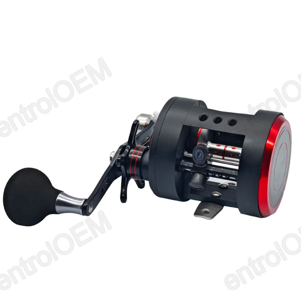 5.6:1 Stainless Steel Baitcaster Fishing Reel with 12kg Max Drag for Stream River Lake Use