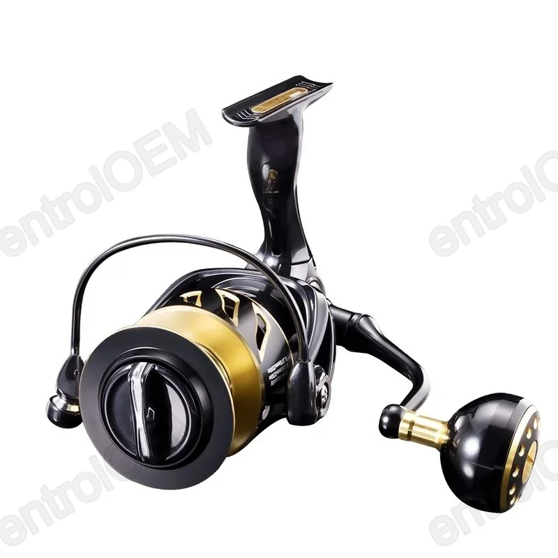 ROOBLINOS SW Left Hand Aluminum Alloy Spinning Reel with CNC Spool for Stream River Lake & Ocean Fishing-5.0:1 Gear Ratio