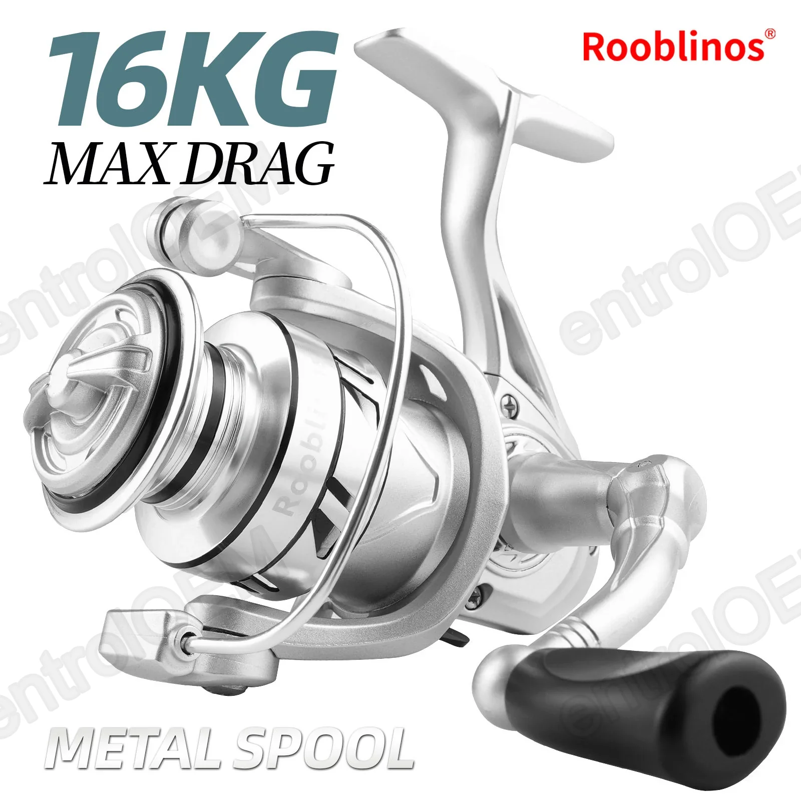 Entrol MK 5.2:1 Right Hand Spinning Reel-Line Twist Prevention & Anti-Reverse System Metal Body for River & Fake Bait Fishing