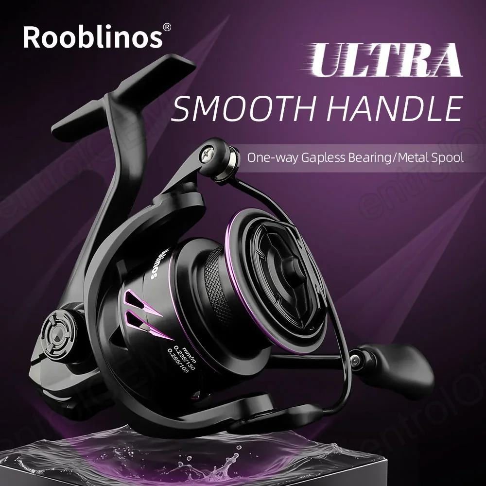 Entrol PE 1500S 2500S 3000S Aluminum Alloy Spinning Fishing Reels 4BB Ball Bearings Left Hand 5.2:1 Gear Ratio High Speed