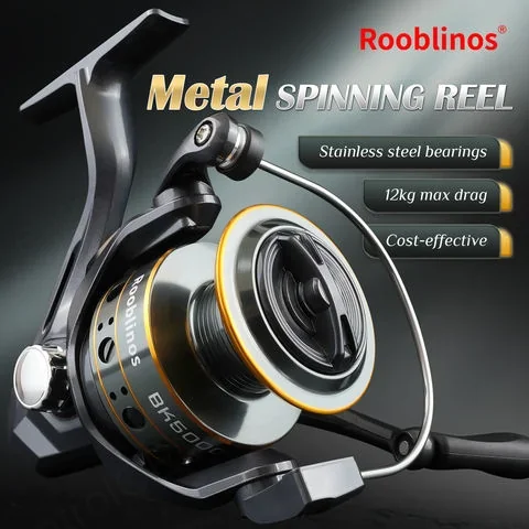 Entrol BK Spinning Fishing Reel Aluminum Alloy Spool Interchangeable Two-Speed System Left Hand River Lake Freshwater