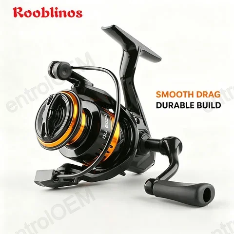 ROOBLINOS QLL 5.2:1 High-Performance Spinning Reel with Interchangeable Design for Fake Bait Fishing in Freshwater & Saltwater