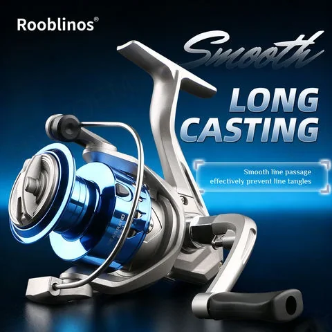 Plastic Body Spinning Fishing Reel 1000-7000 Series Silver Blue Lightweight Graphite Saltwater Freshwater Carp Fishing Reel