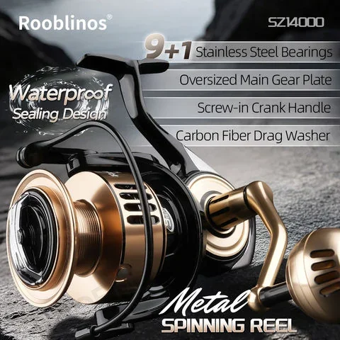 Entrol SZ 4.7:1 9+1BB Sea Saltwater Spinning Reel Sea Fishing Carrete De Pesca Reels for Trolling Slow Jigging Reel