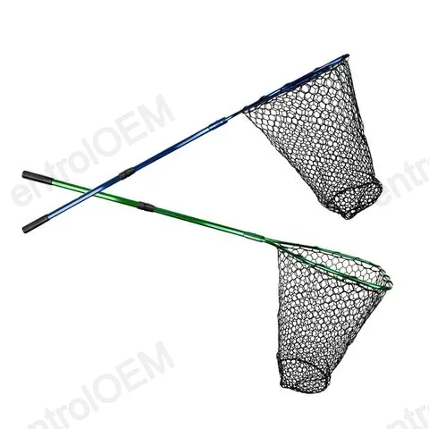 Long Handle Fishing Net Aluminum Material 155cm*50cm Telescopic Fish Catching Landing Float Fishing Nets